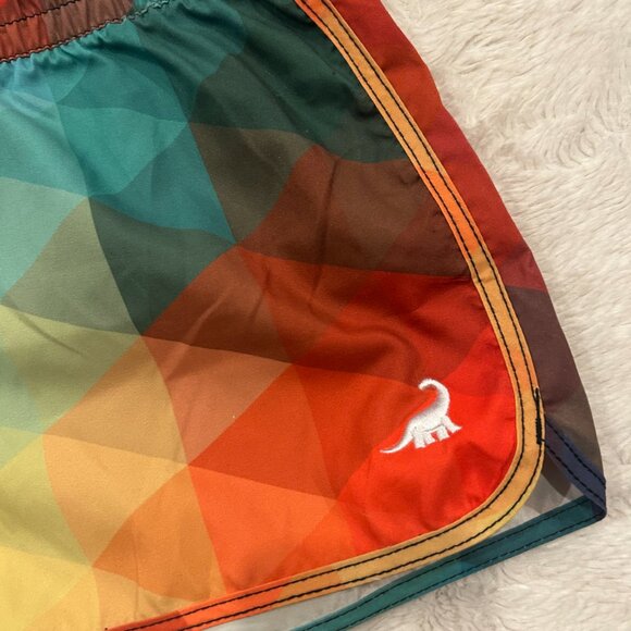 NWT Surf Cuz - Rainbow Diamond Pattern Board Shorts - M - Picture 2 of 13